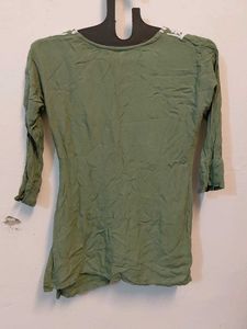 Embroidered Green Kurta