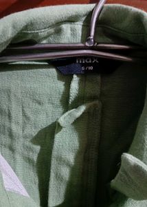Green Belted Shirt Dress