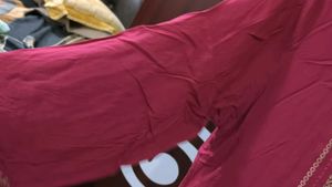Peach Colour Knee Length Kurti For Women