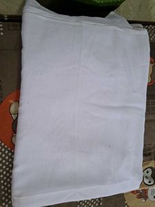 White Saree With Blouse and Petticoat
