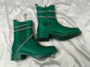 Electric Green Color Boots