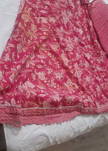 Cotton Anarkali Kurta With Dupatta For Daily Use