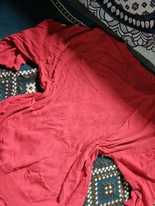 Red Long Sleeve Top