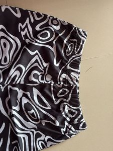 Abstract Print Flare Pants