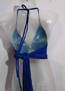 Blue Halter Top