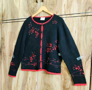 Enbroidery Work Cardigan Size-36