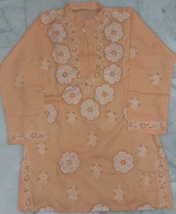 Short Chikankari Kurta