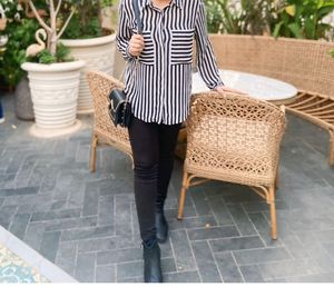 Striped Button-Down Shirt