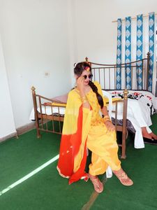 Yellow Embroidered Salwar Suit