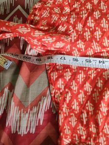 Biba Red Printed Anarkali Kurta