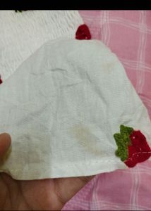 Strawberry Print🍉Pinterestly🍓Embroided PeplumTop