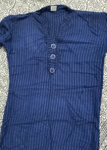 Blue Striped Tunic Kurta
