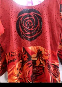 Beautiful Mustard And Black  Designer Kurti