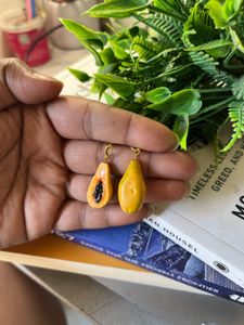 Handmade Papaya Earrings
