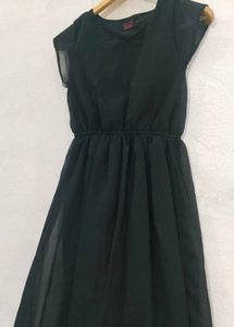 Black Hi-Lo Chiffon Dress