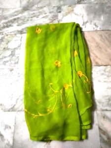 Green Embroidered Dupatta