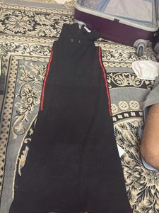 Black Dress with Red Stripe