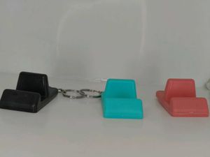 Colorful Phone Stand Keychains Set Of 3