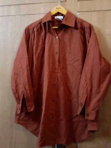 Vintage Rust Button-Down Shirt