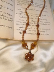 Orange Crystal Necklace