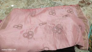 Pink Embroidered Saree