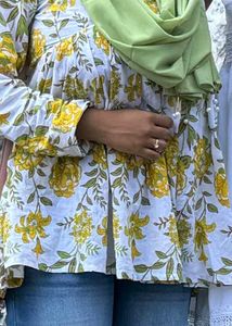 Floral V-Neck Babydoll Tunic