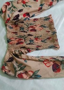 Floral Smocked Crop Top