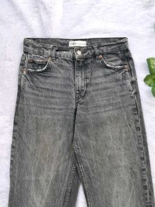 Zara Charcoal Straight Fit Jeans