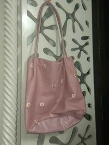 Daisy Embroidered Tote Bag