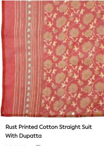 LIBAS Red Printed Kurta Palazzo Dupatta Set