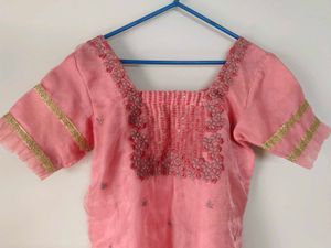 Pink Embroidered Kurta