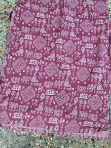 Maroon Printed Kurta Set