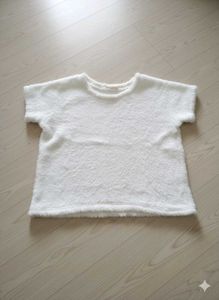 White Fuzzy T-Shirt
