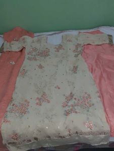 Elegant Embellished Sarara Kameez