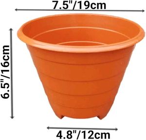 Flower Pots 6.5 Inch Size - Set of 6