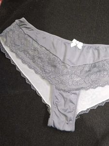 Embroidery Gray Lace Trim Pantie