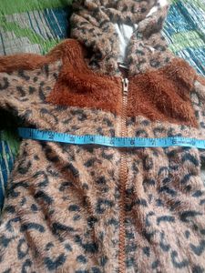 Animal Print Hooded suit for baby boy