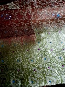 Elegant tan colour Floral Saree