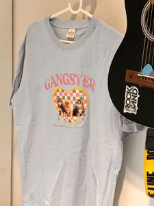 (price dropped!) Blue gangster kitten t-shirt 🤍