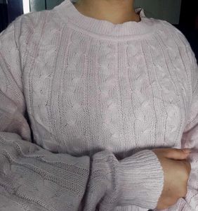 Cute Pink Knit Cropped Sweater🌸