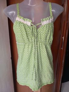 Green Print Tank Top