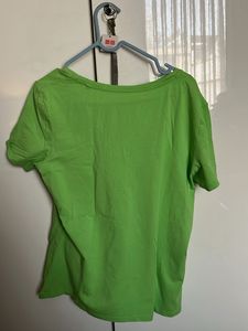Green V-Neck Tee