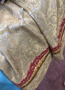 Designer Gold &amp; Maroon Banarasi Lehenga Set