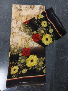 Floral Print Saree