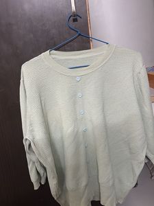 Mint Green Button-Down Top