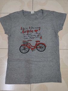 Gray Bicycle Graphic Tee