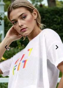 White 'Fit' Graphic Tee