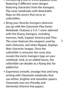 Classmate Play Series | Avengers 3 in 1 Flip Cover