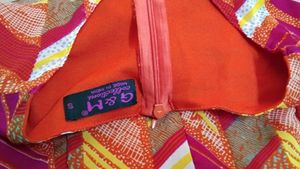 Orange Asymetric Maxi Dress