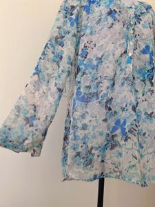 GEORGETTE BLUE TOP